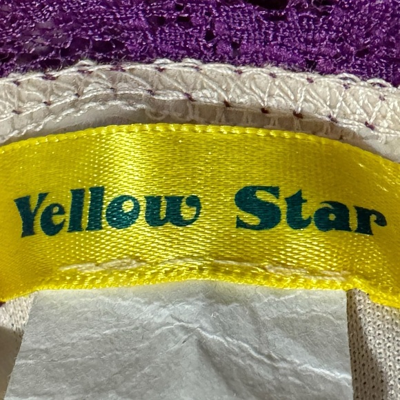 Yellow Star Womens Plum Lace Nude Maxi Off Shoulder Dress Size M USA MADE - Picture 9 of 14